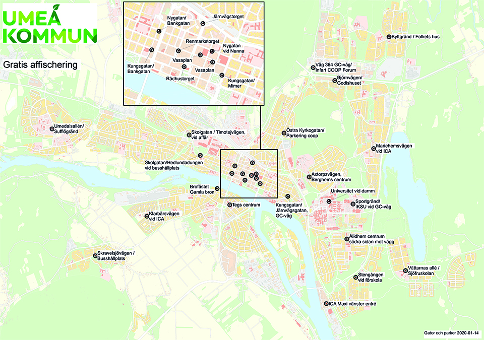 Anslagstavlor Kartor Ume Kommun